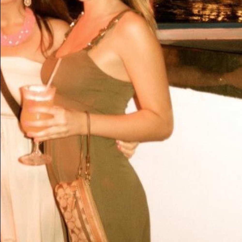Cache olive green dress